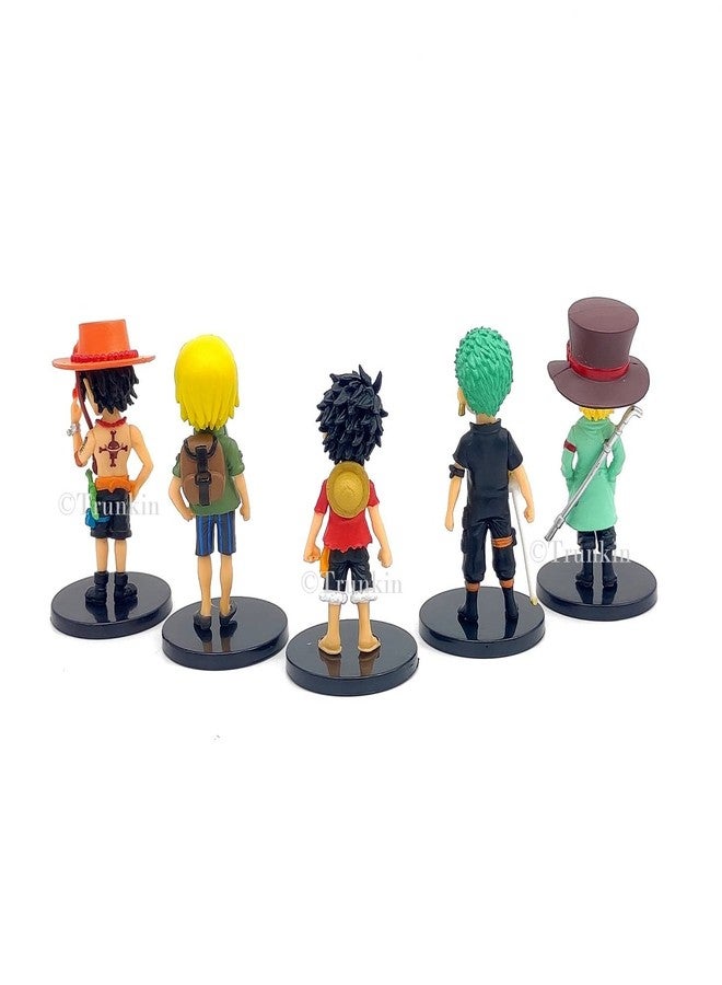 Trunkin One Piece Small Set Of 8 Anime Rubber Action Figures Nami Ace Sanji Roronoa Zoro Monkey D Luffy Collection Model Weeb Manga Collectible Figurines,Multicolor - Image 3